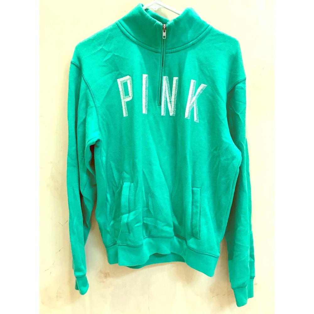PINK Half Zip Crew Neck